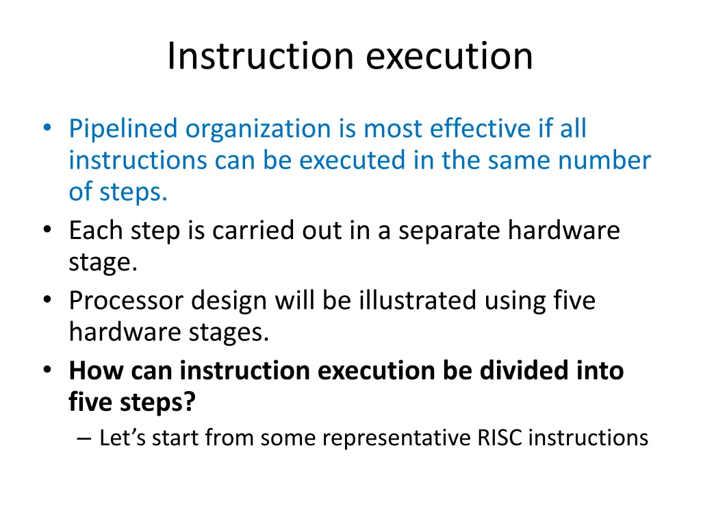 instruction execution