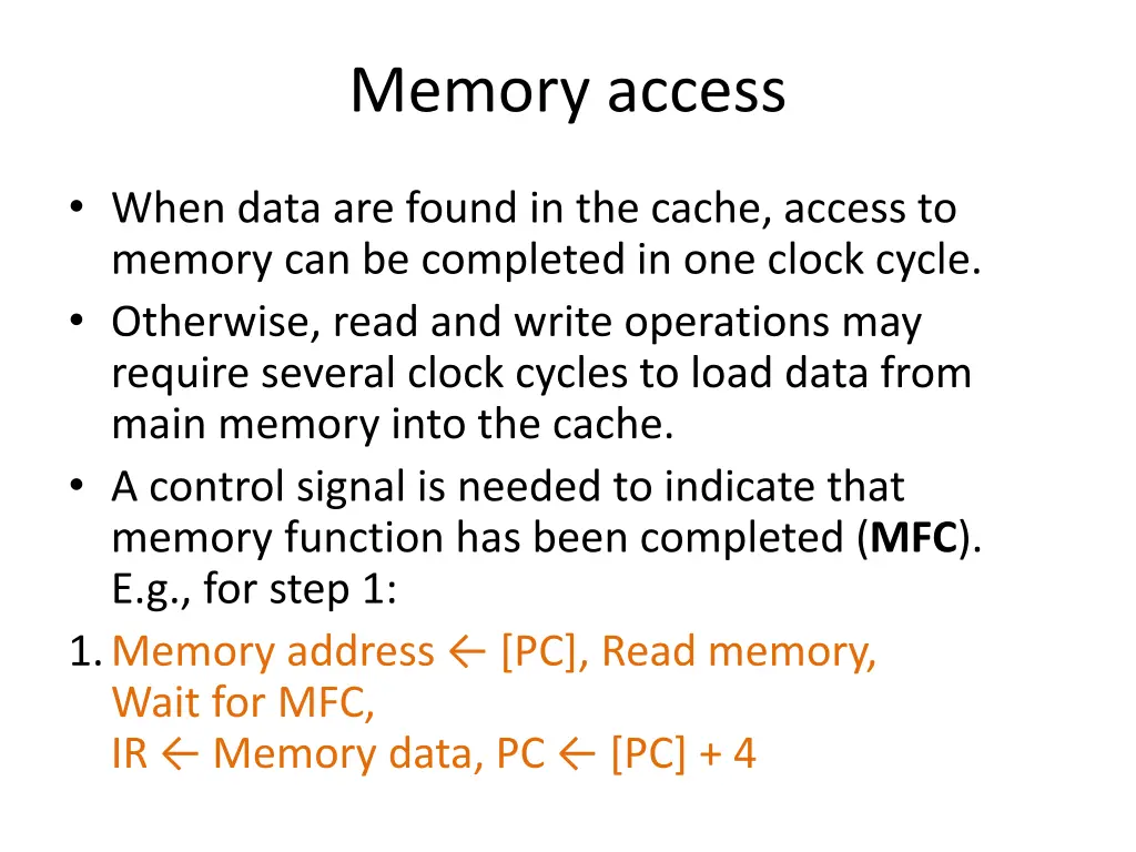 memory access