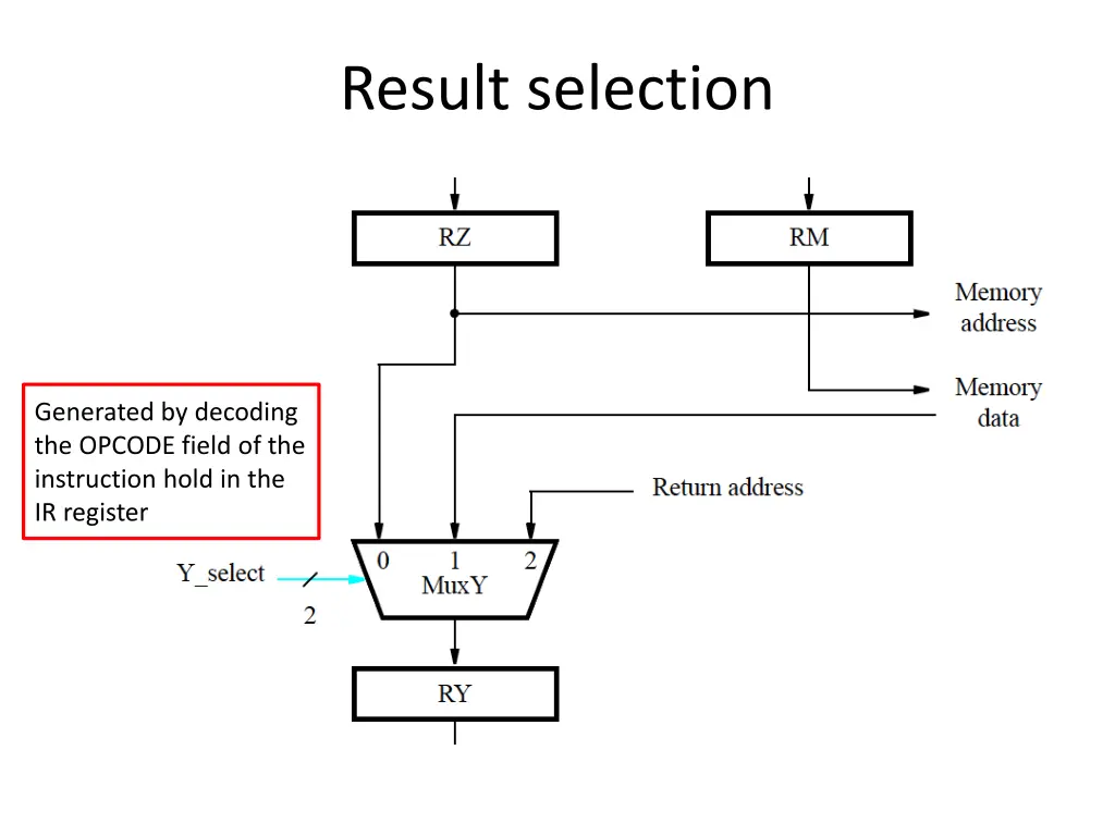 result selection