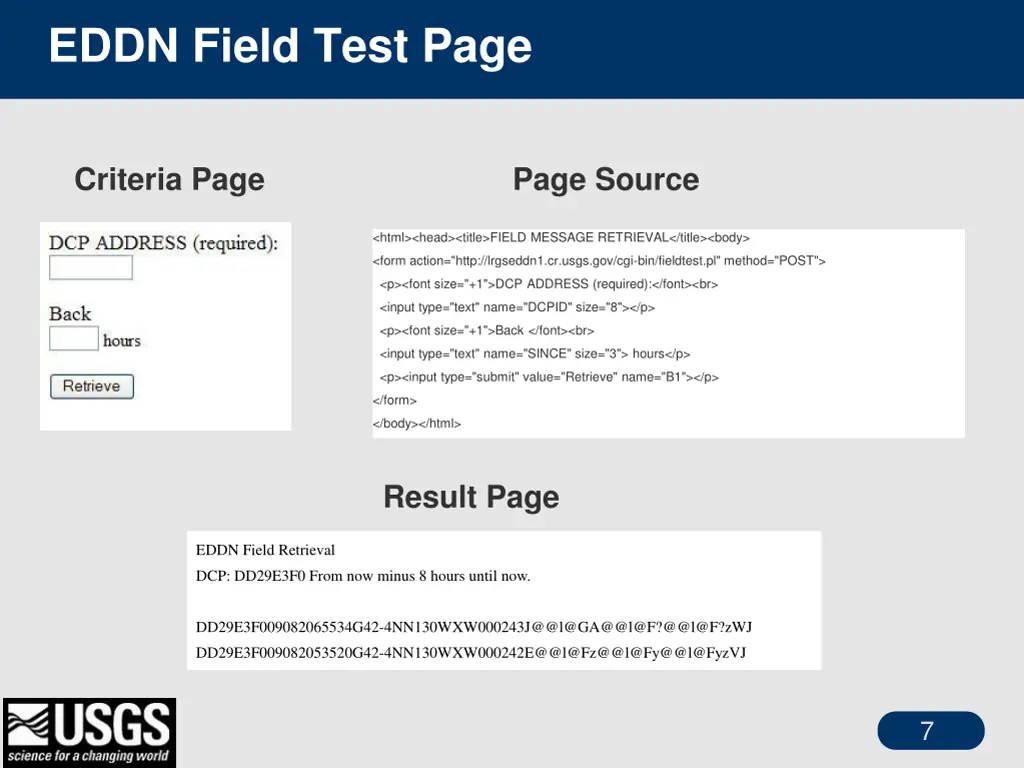 eddn field test page