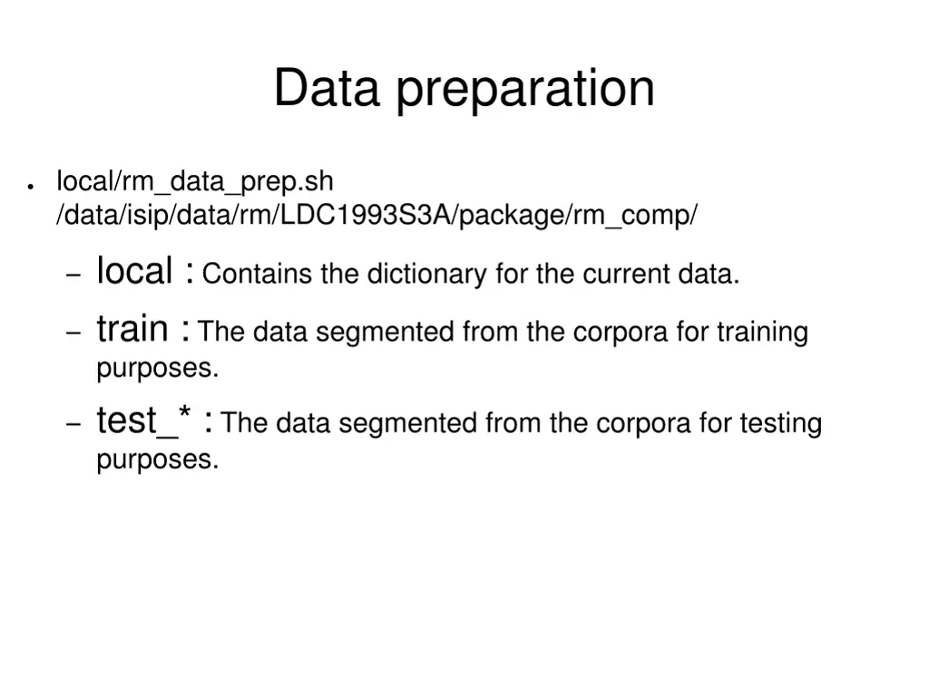 data preparation