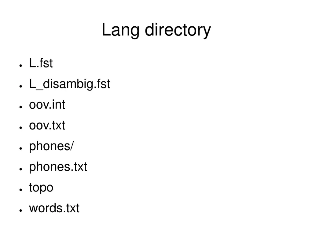 lang directory