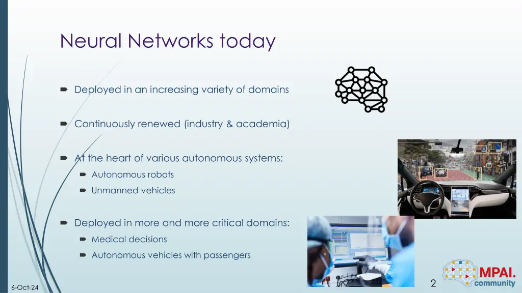 neural networks today