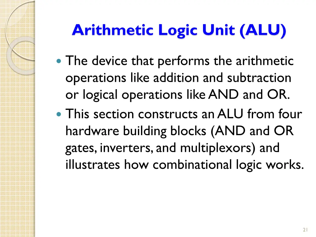 arithmetic logic unit alu