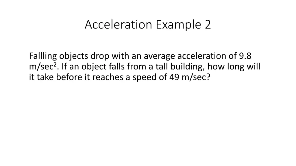 acceleration example 2