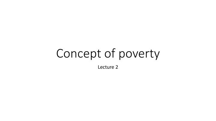 concept of poverty