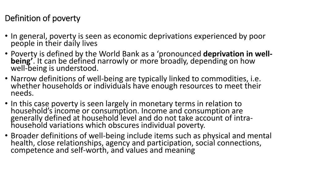 definition of poverty definition of poverty