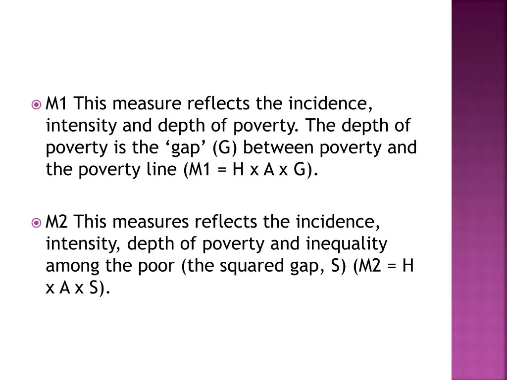 m1 this measure reflects the incidence intensity