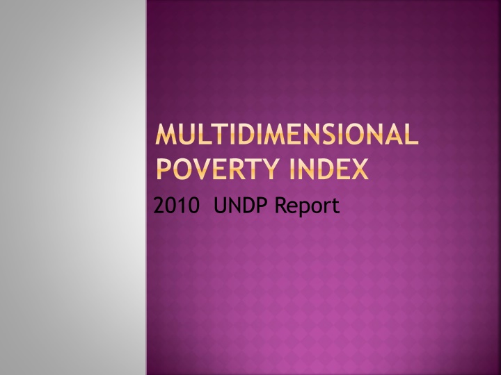 multidimensional poverty index 2010 undp report