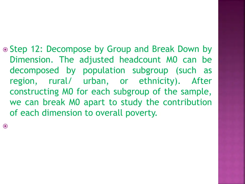 step 12 decompose by group and break down