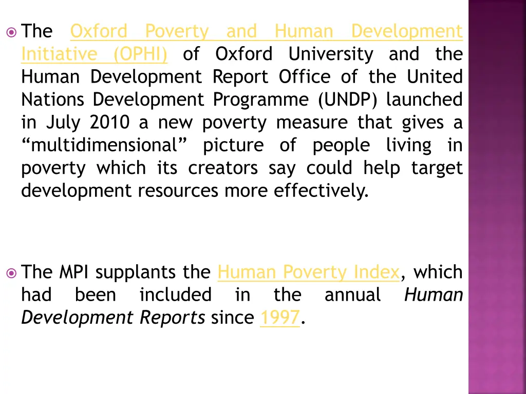 the initiative ophi of oxford university