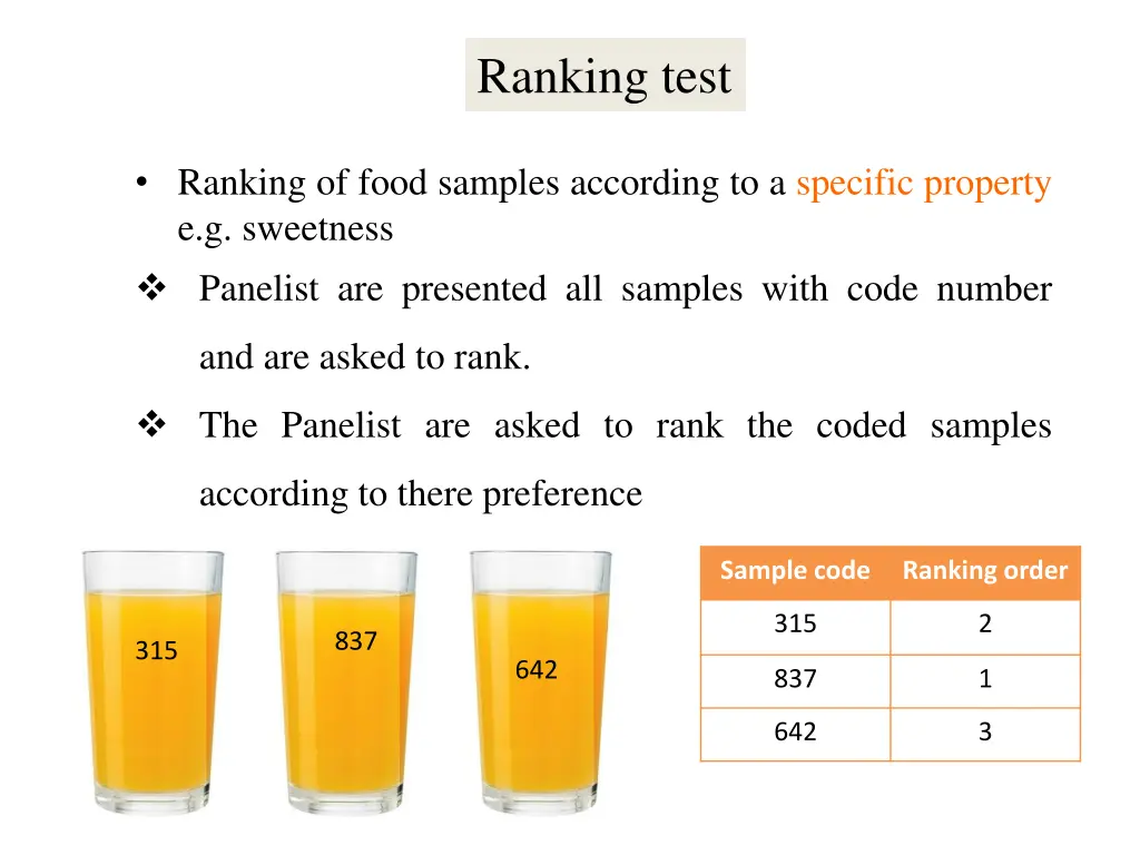 ranking test