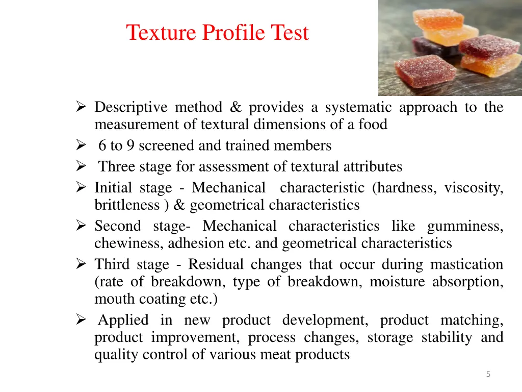 texture profile test