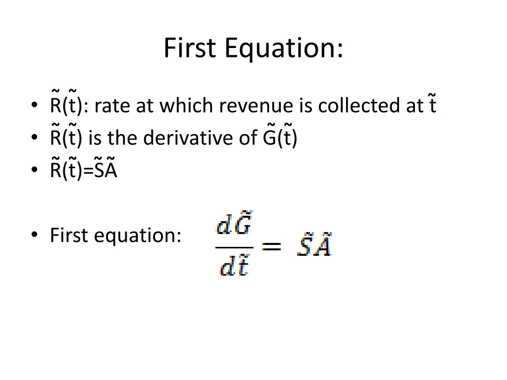 first equation