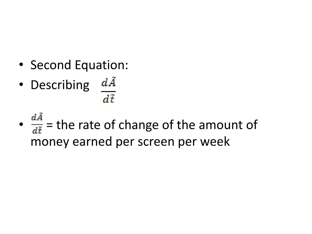 second equation describing