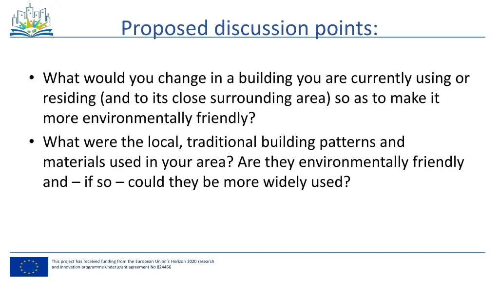 proposed discussion points