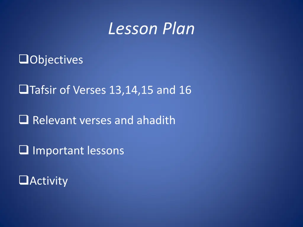 lesson plan