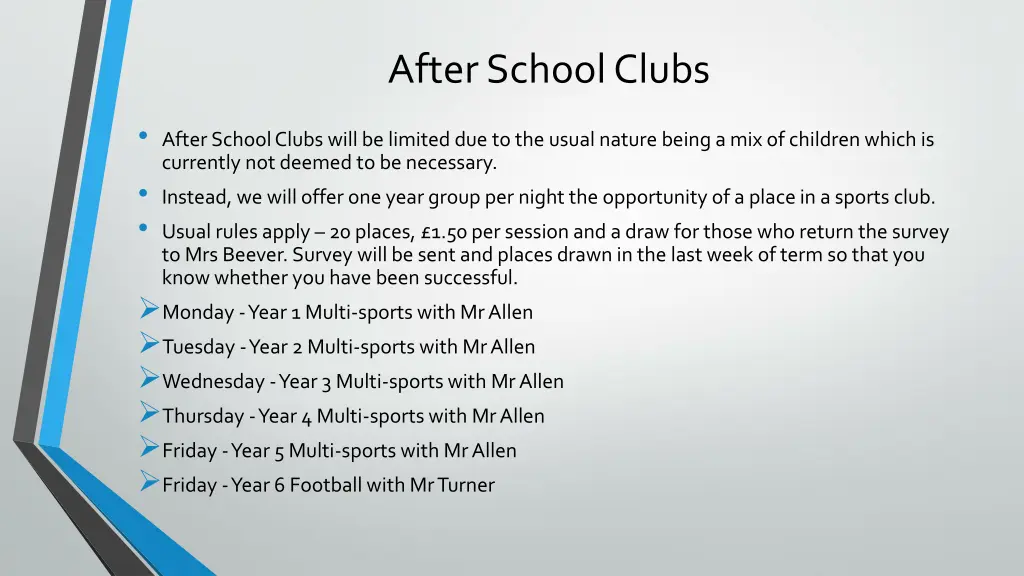 after school clubs