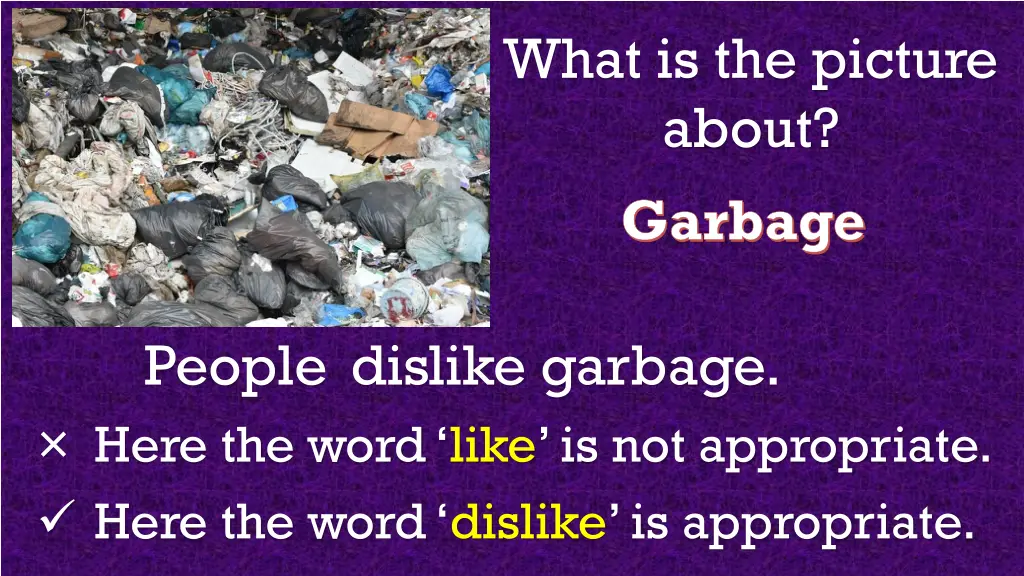 what is the picture about garbage