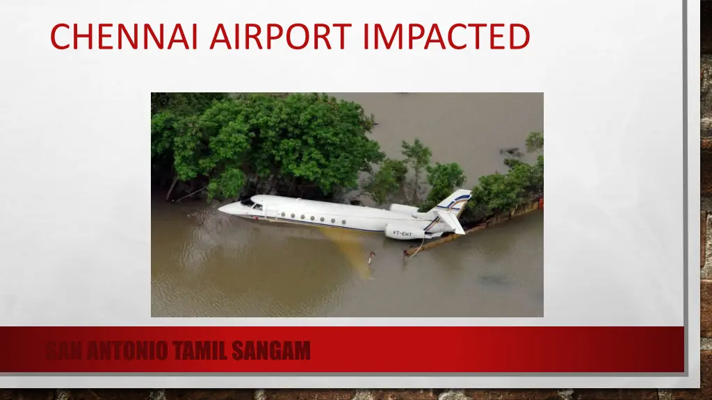 chennai airport impacted