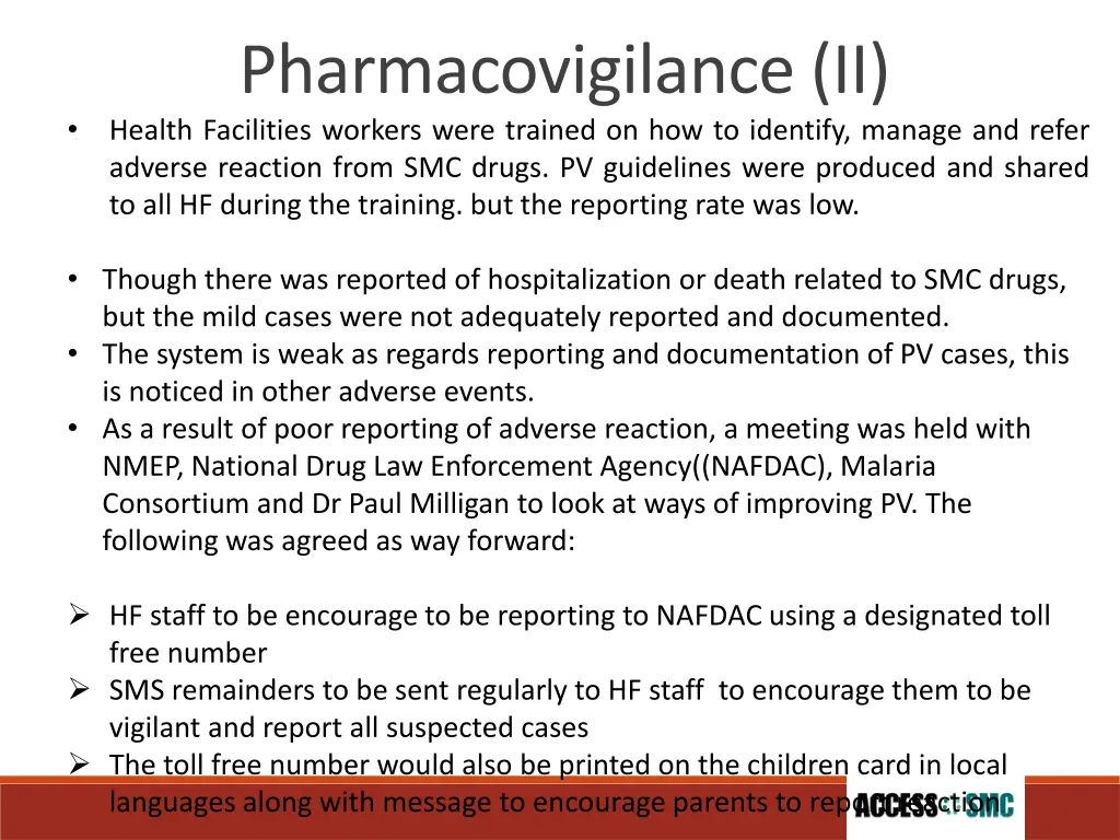 pharmacovigilance ii health facilities workers