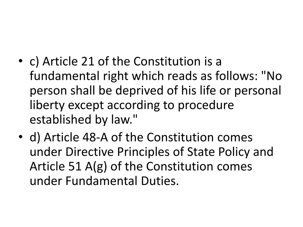 c article 21 of the constitution is a fundamental