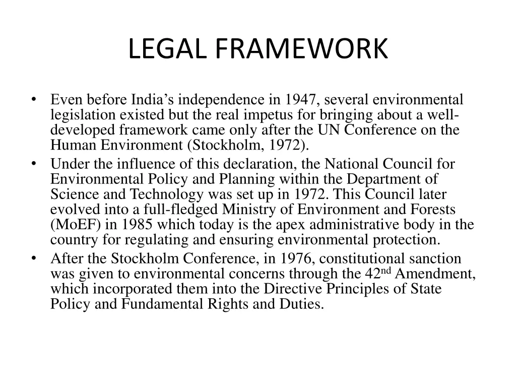 legal framework