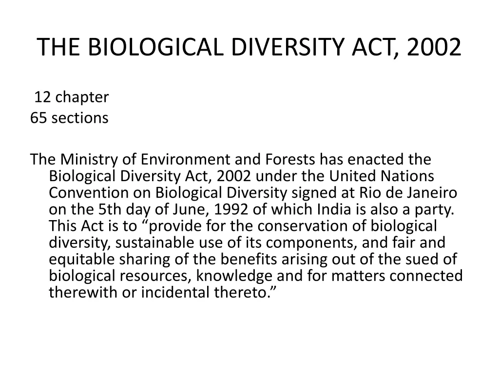 the biological diversity act 2002