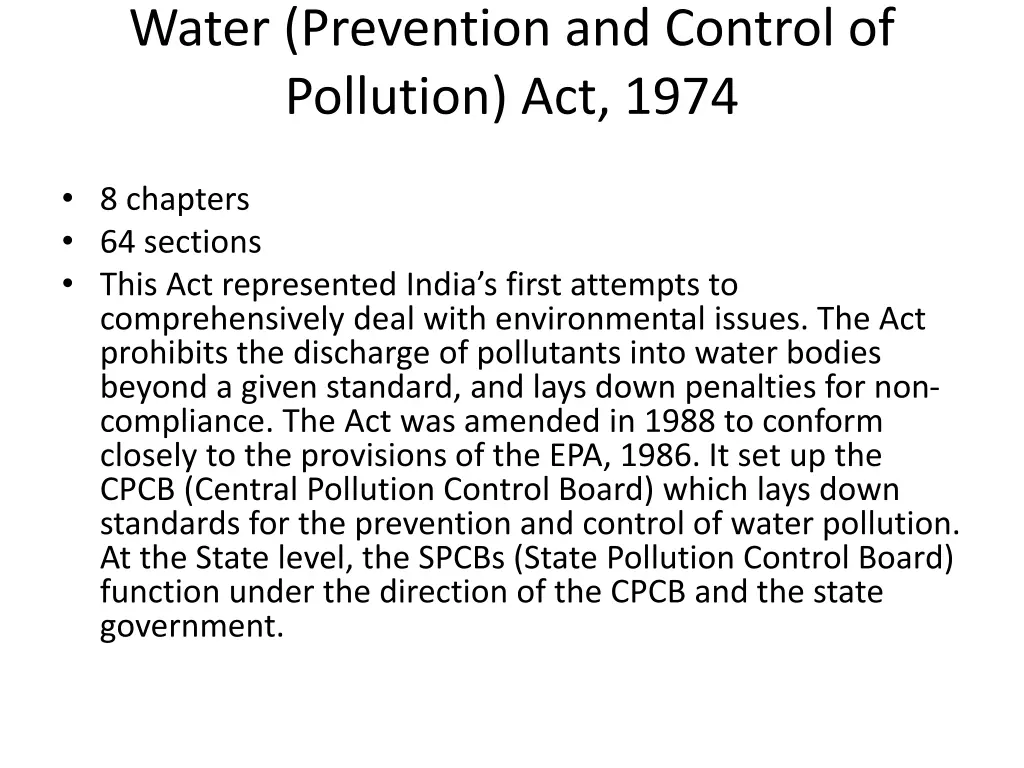 water prevention and control of pollution act 1974