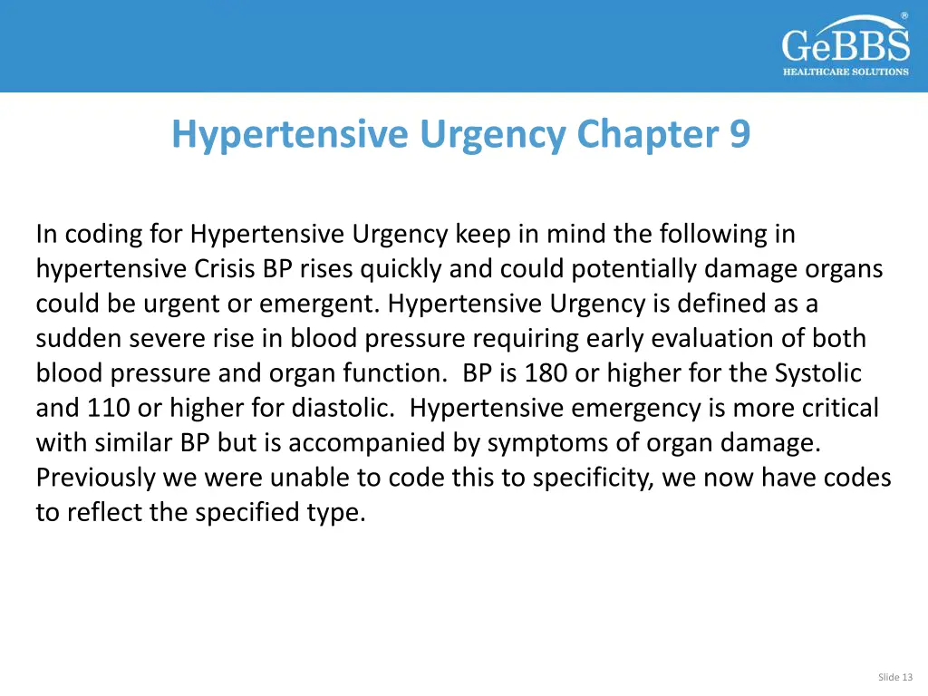 hypertensive urgency chapter 9