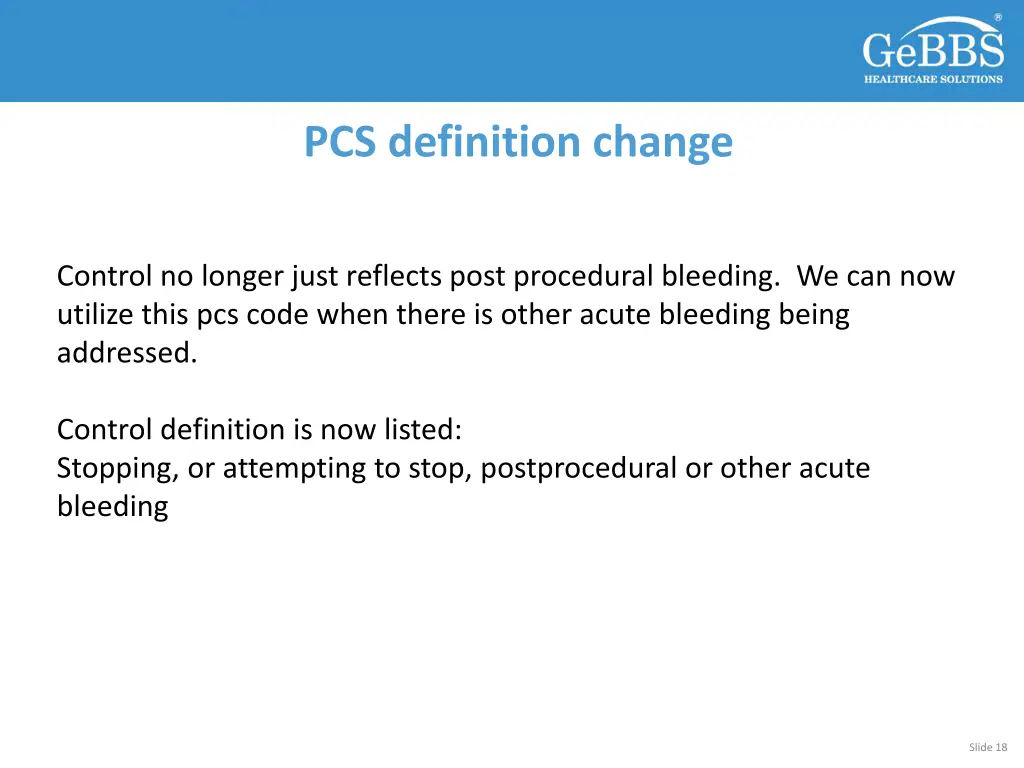 pcs definition change