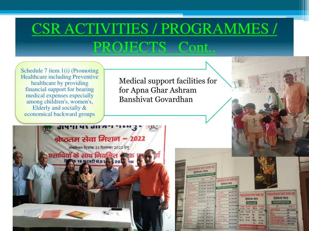 csr activities programmes projects cont