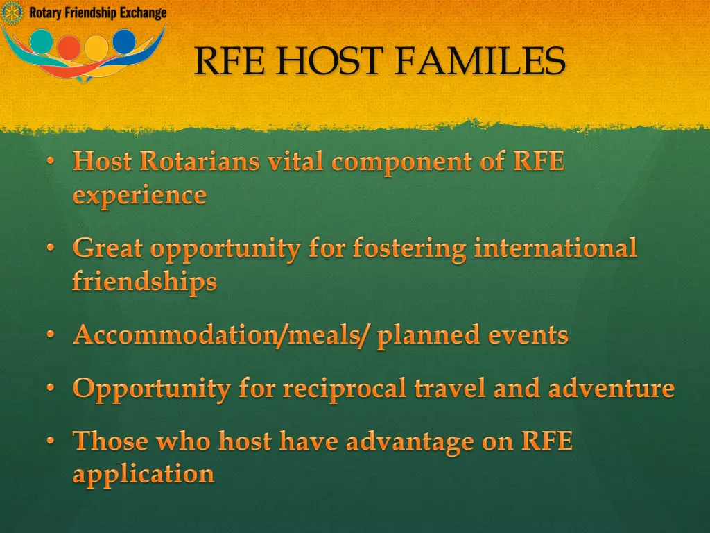 rfe host familes