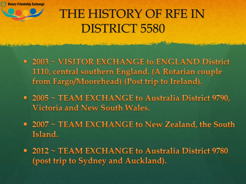 the history of rfe in district 5580