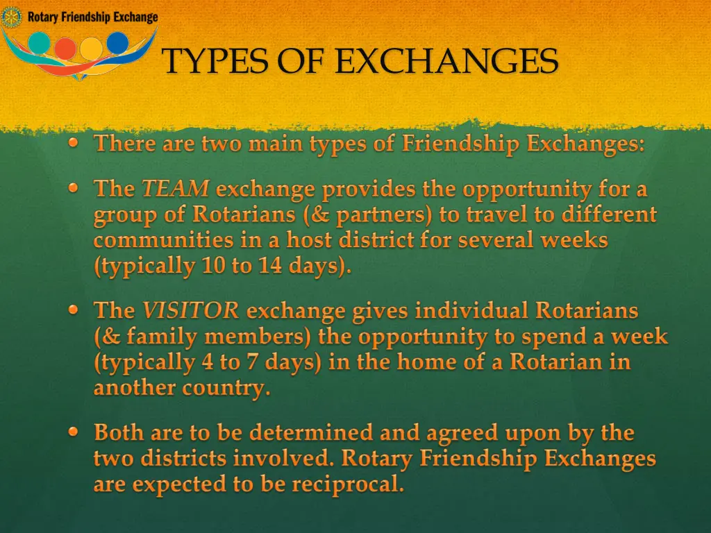 types of exchanges