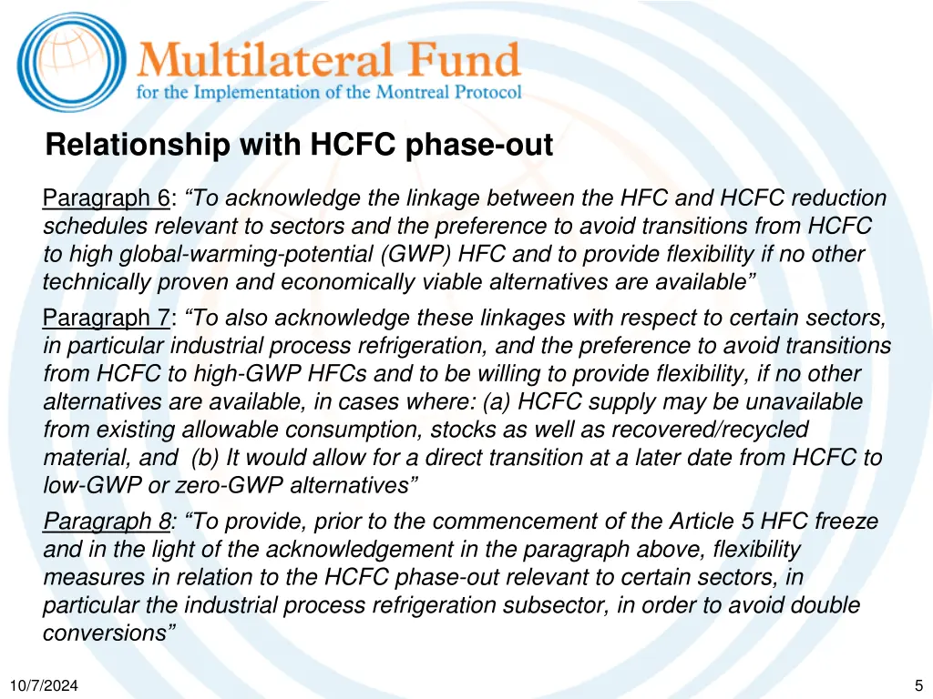 relationship with hcfc phase out