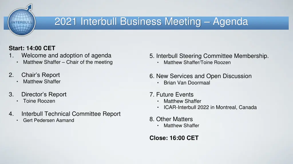 2021 interbull business meeting agenda