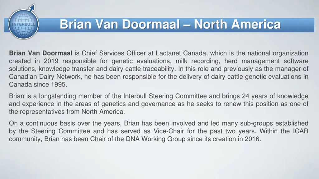 brian van doormaal north america