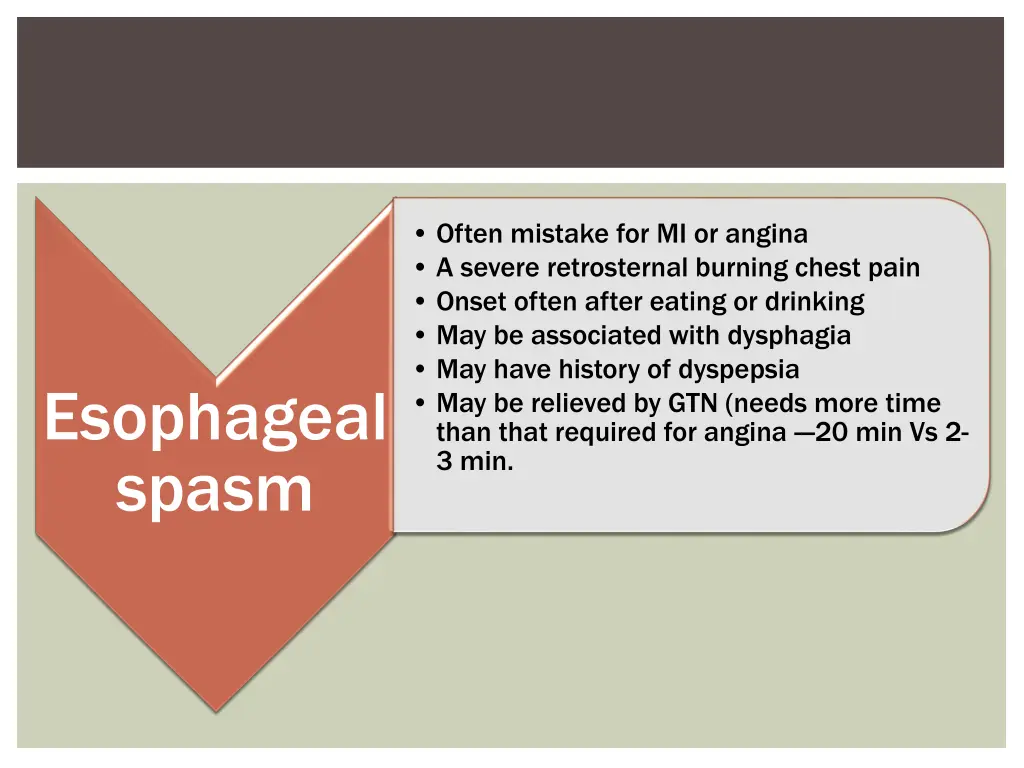 often mistake for mi or angina a severe