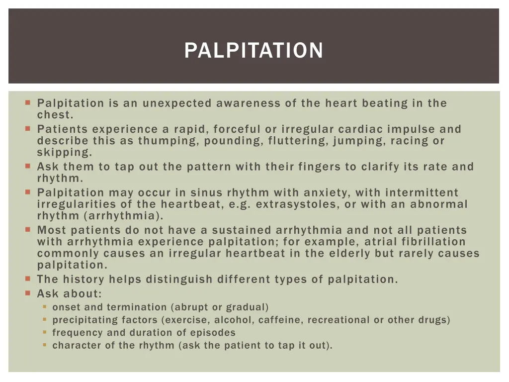 palpitation