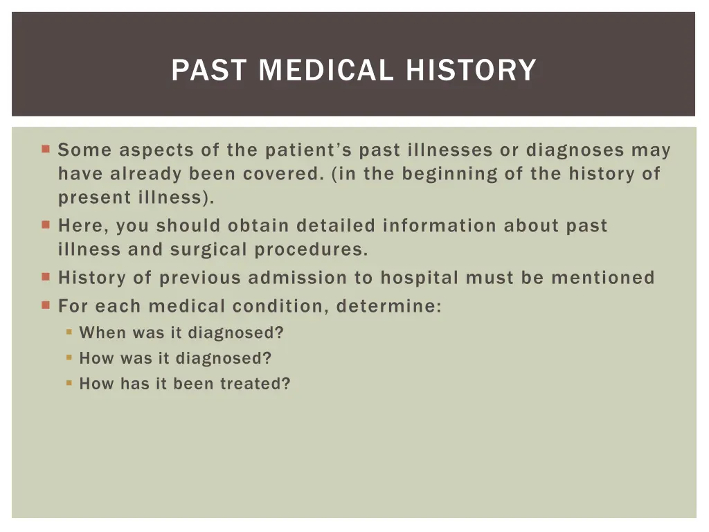 past medical history