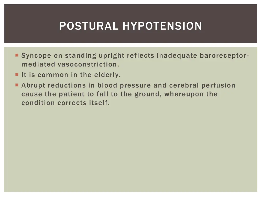 postural hypotension