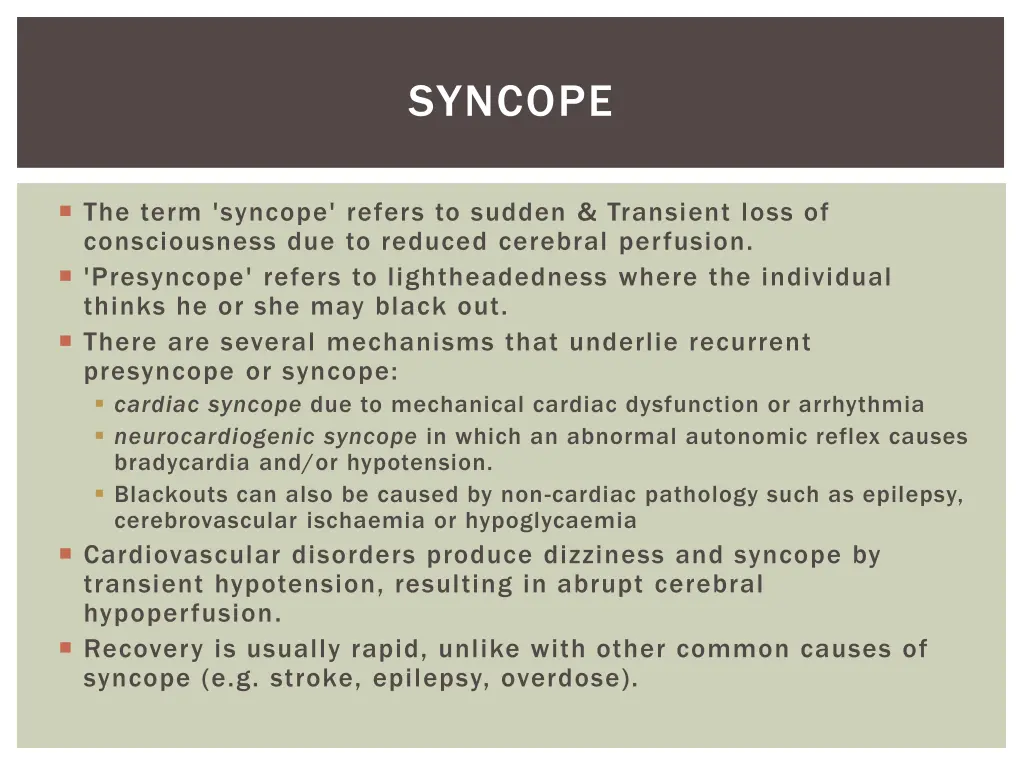 syncope