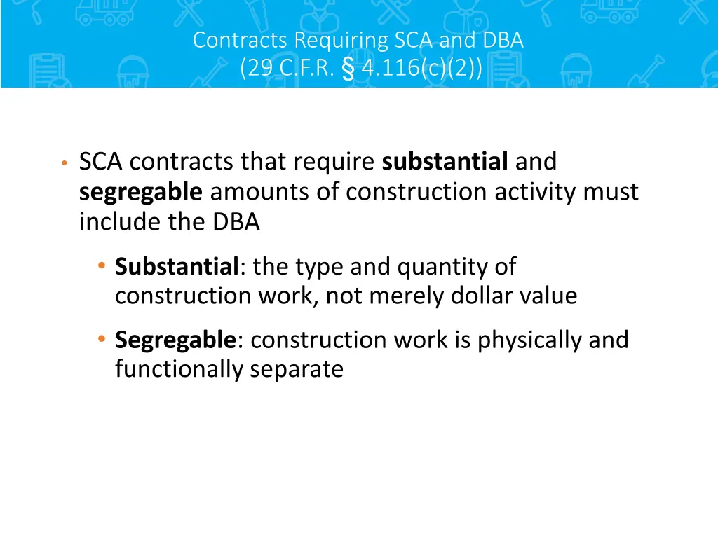 contracts requiring sca and dba 29 c f r 4 116 c 2 1