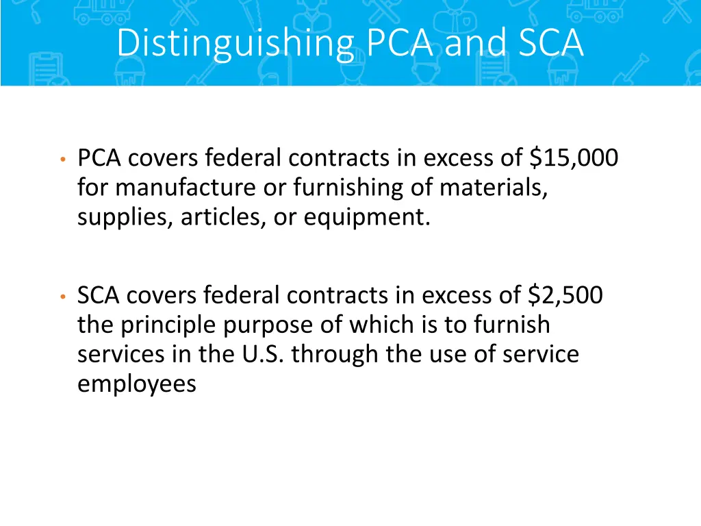 distinguishing pca and sca