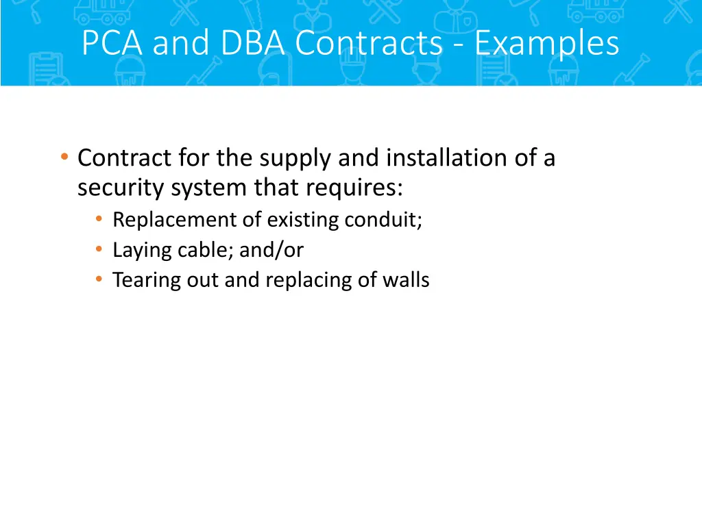 pca and dba contracts examples