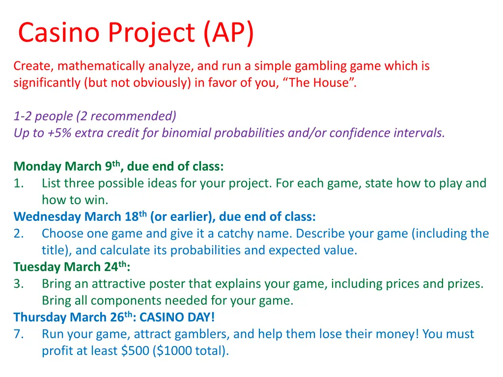 casino project ap