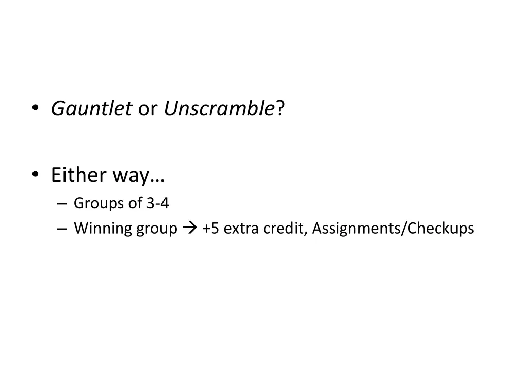 gauntlet or unscramble