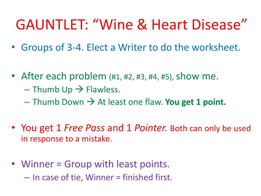 gauntlet wine heart disease