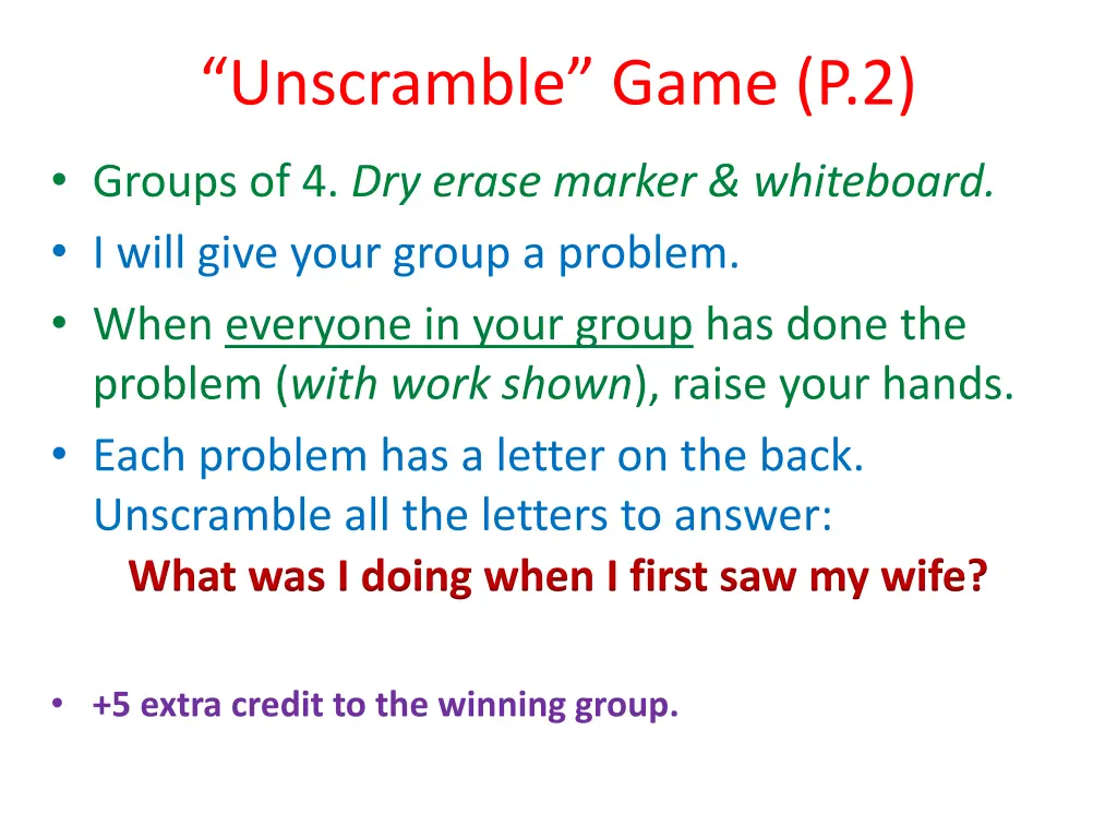 unscramble game p 2